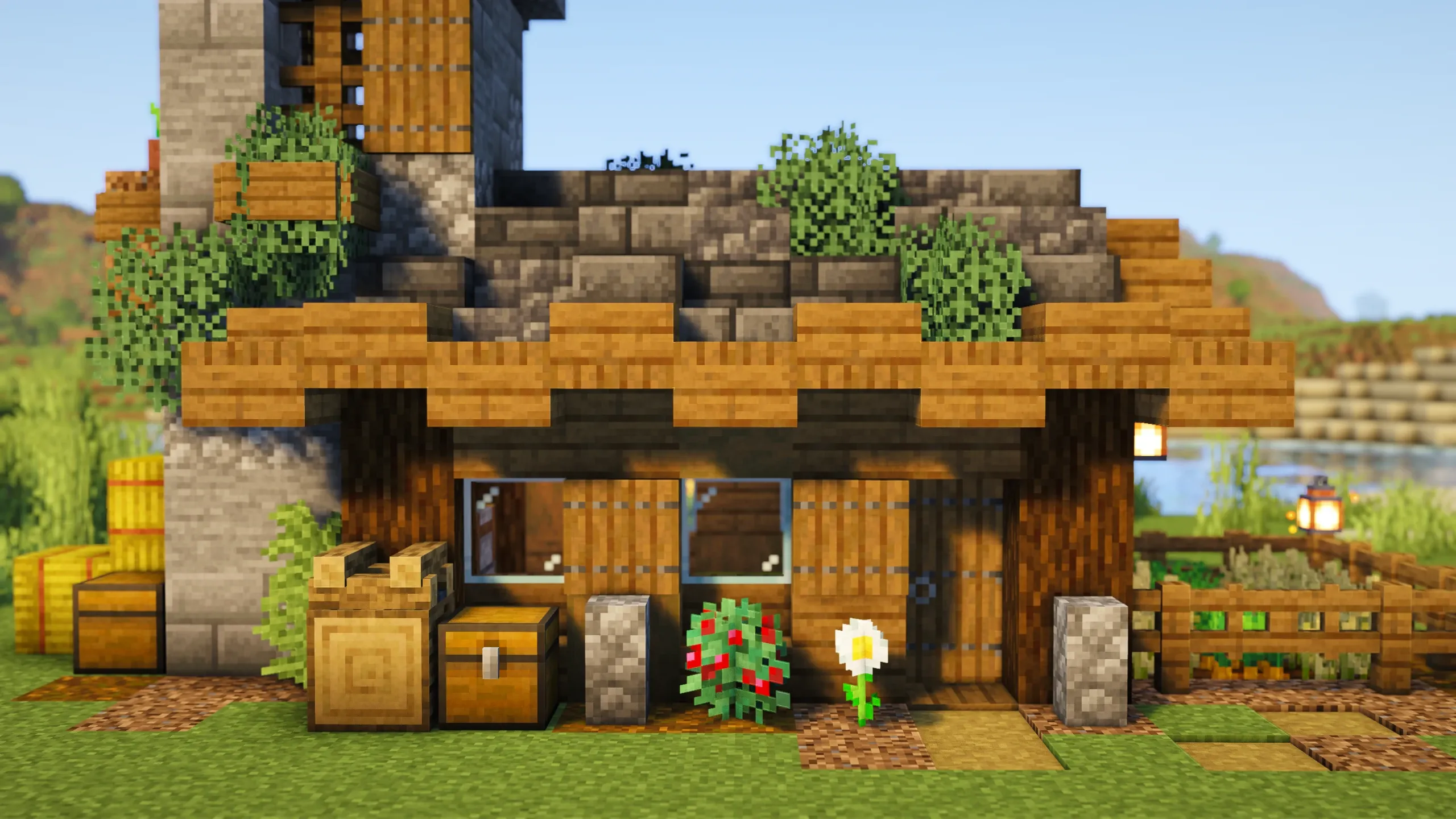 Spruce Tower House, a Minecraft starter castle, in-game photo 4