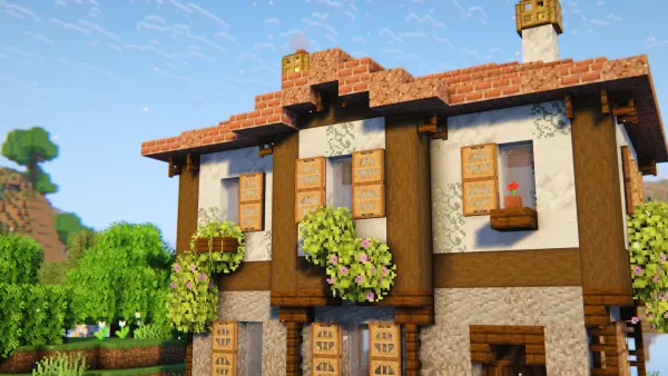 Turkish House, a Minecraft starter house and survival base, in-game photo 2