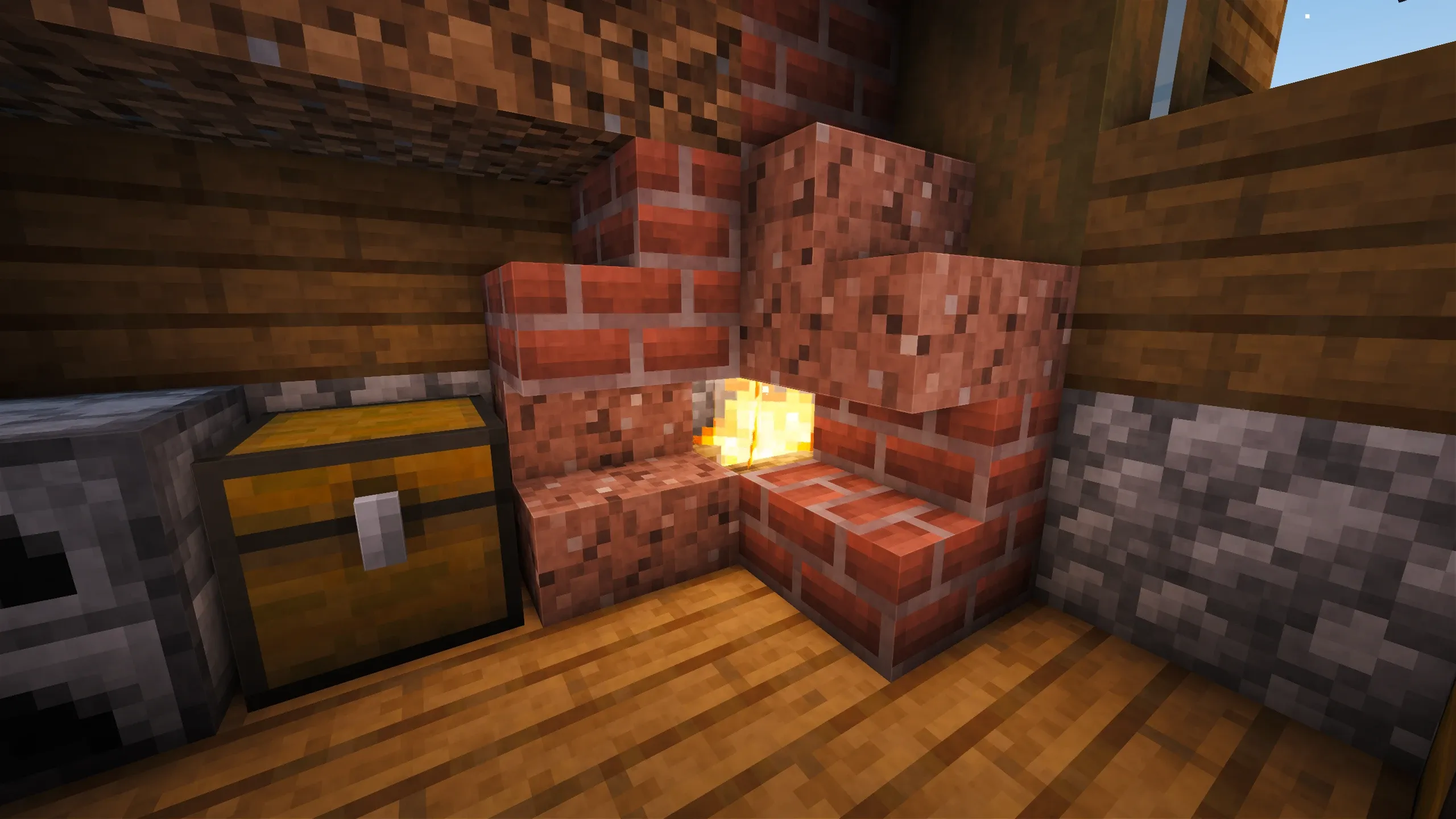 Moss-roof Starter Base, a Minecraft starter base and survival base, in-game photo 5