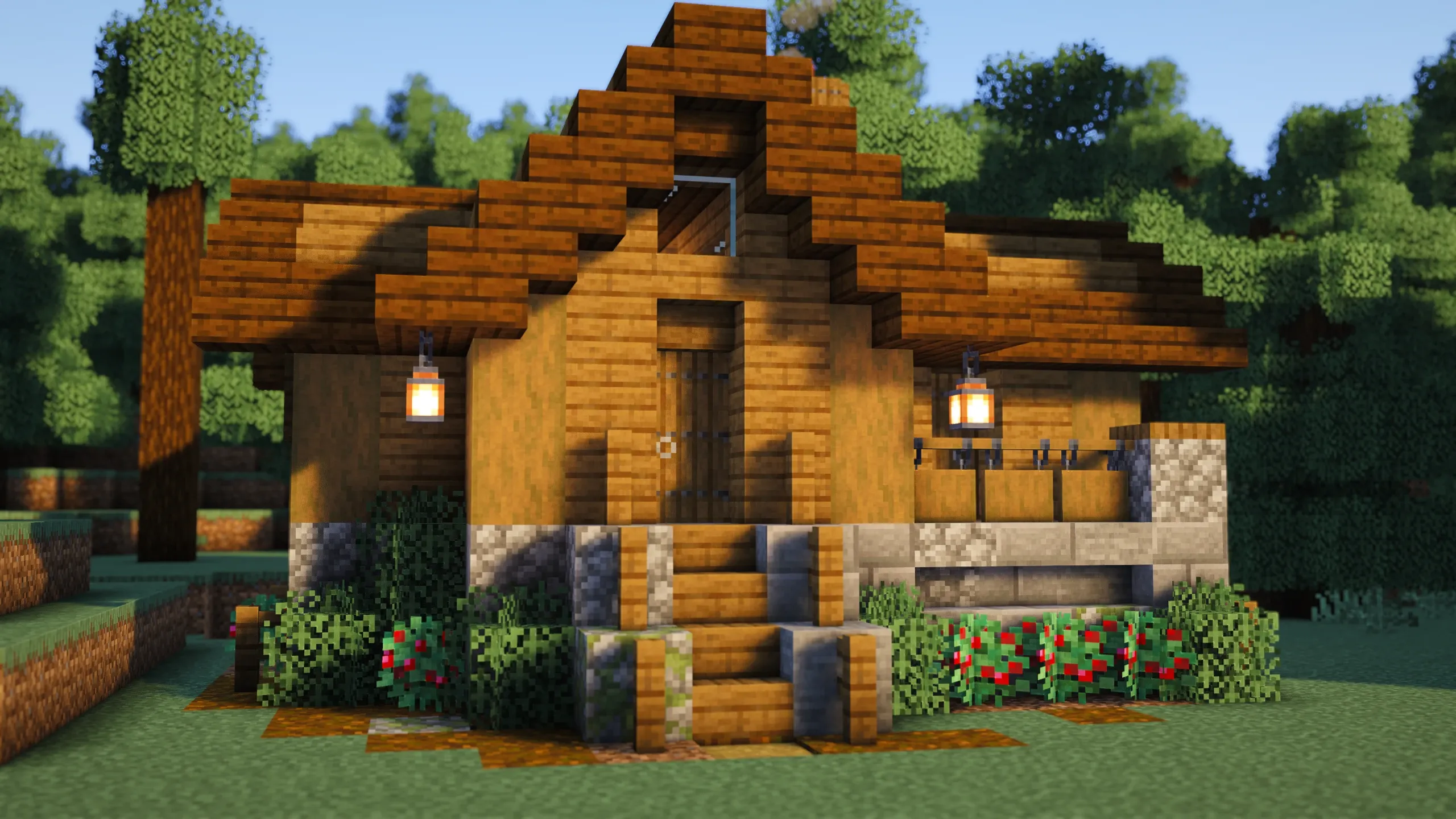 Broadeaves Cabin, a Minecraft starter house and survival base, in-game photo 2
