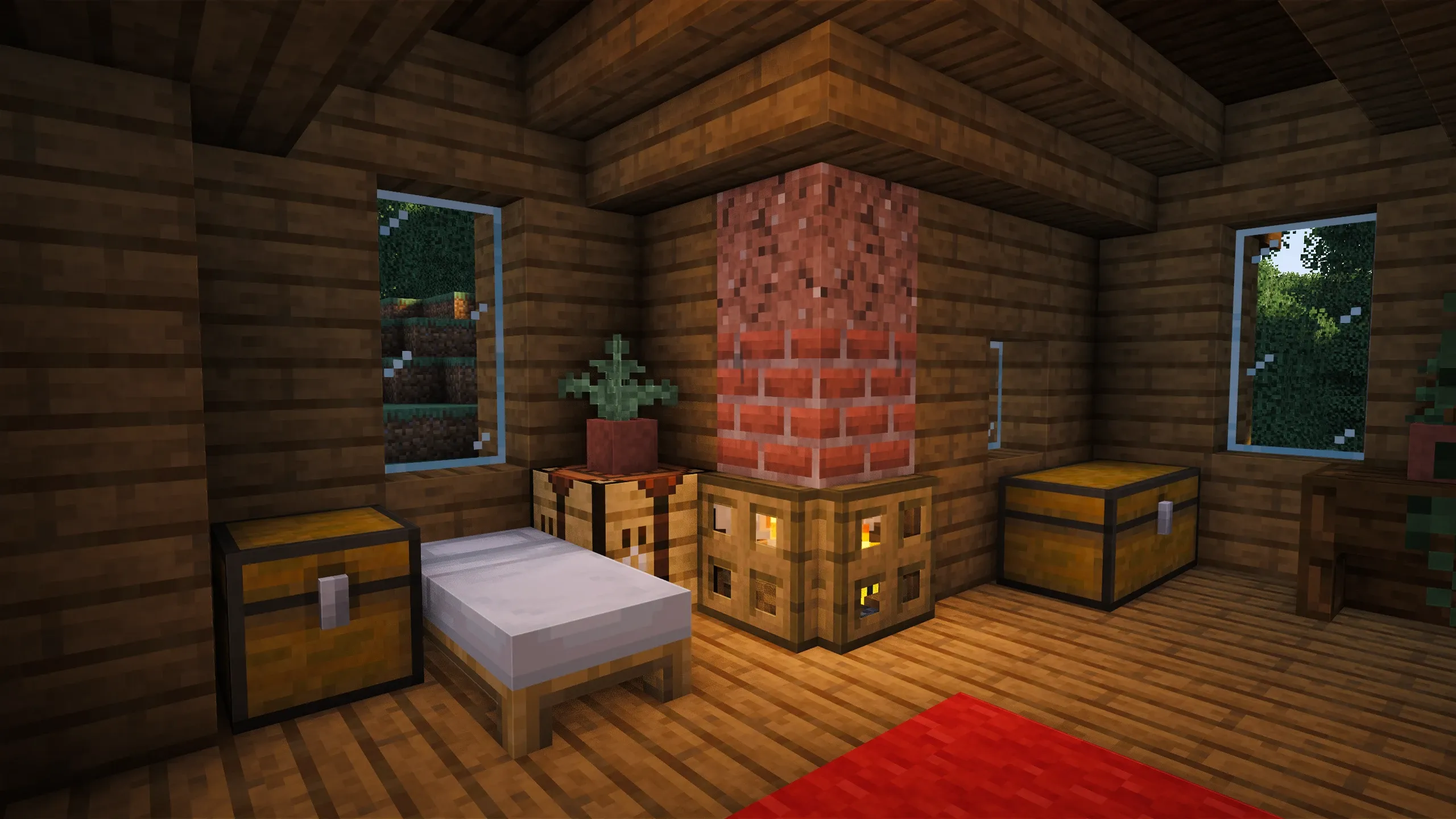 Broadeaves Cabin, a Minecraft starter house and survival base, in-game photo 5