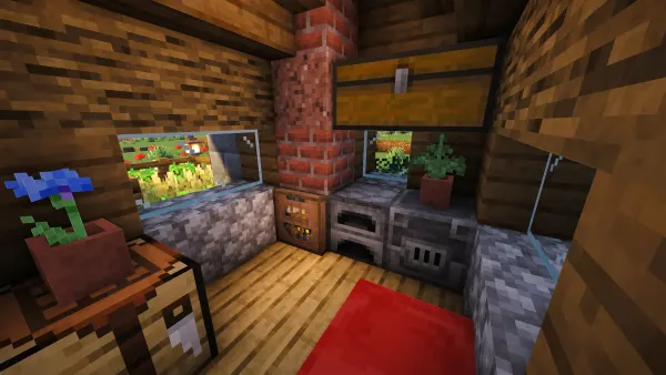 Peakhollow Farmhouse, a Minecraft starter house and survival base, in-game photo 4