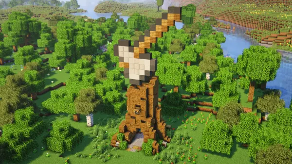 Wood SMP Shop, a Minecraft build