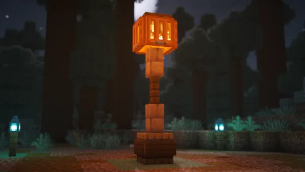 Spooky Lamp #1, a Minecraft build