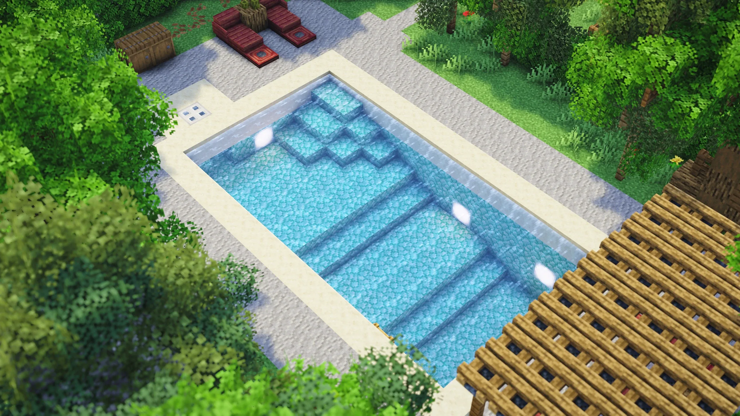 Swimming Pool, a Minecraft build, in-game photo 3