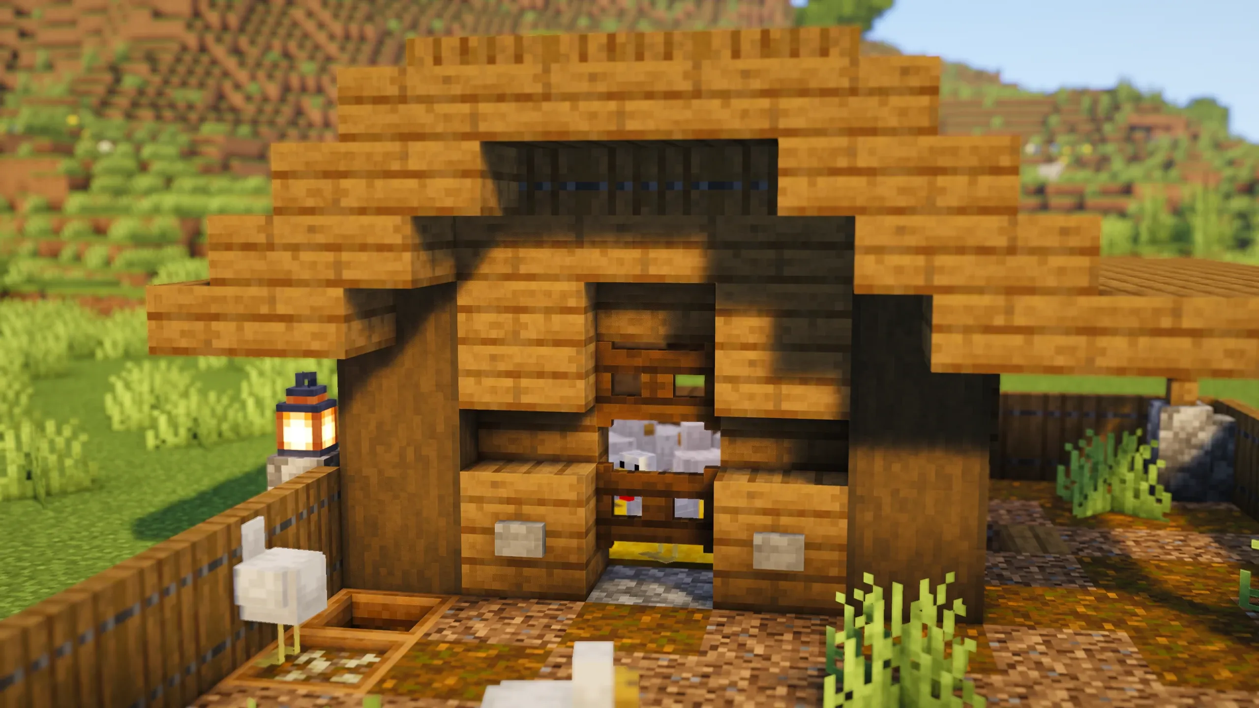 Chicken Coop Egg Farm, a Minecraft starter build, in-game photo 2