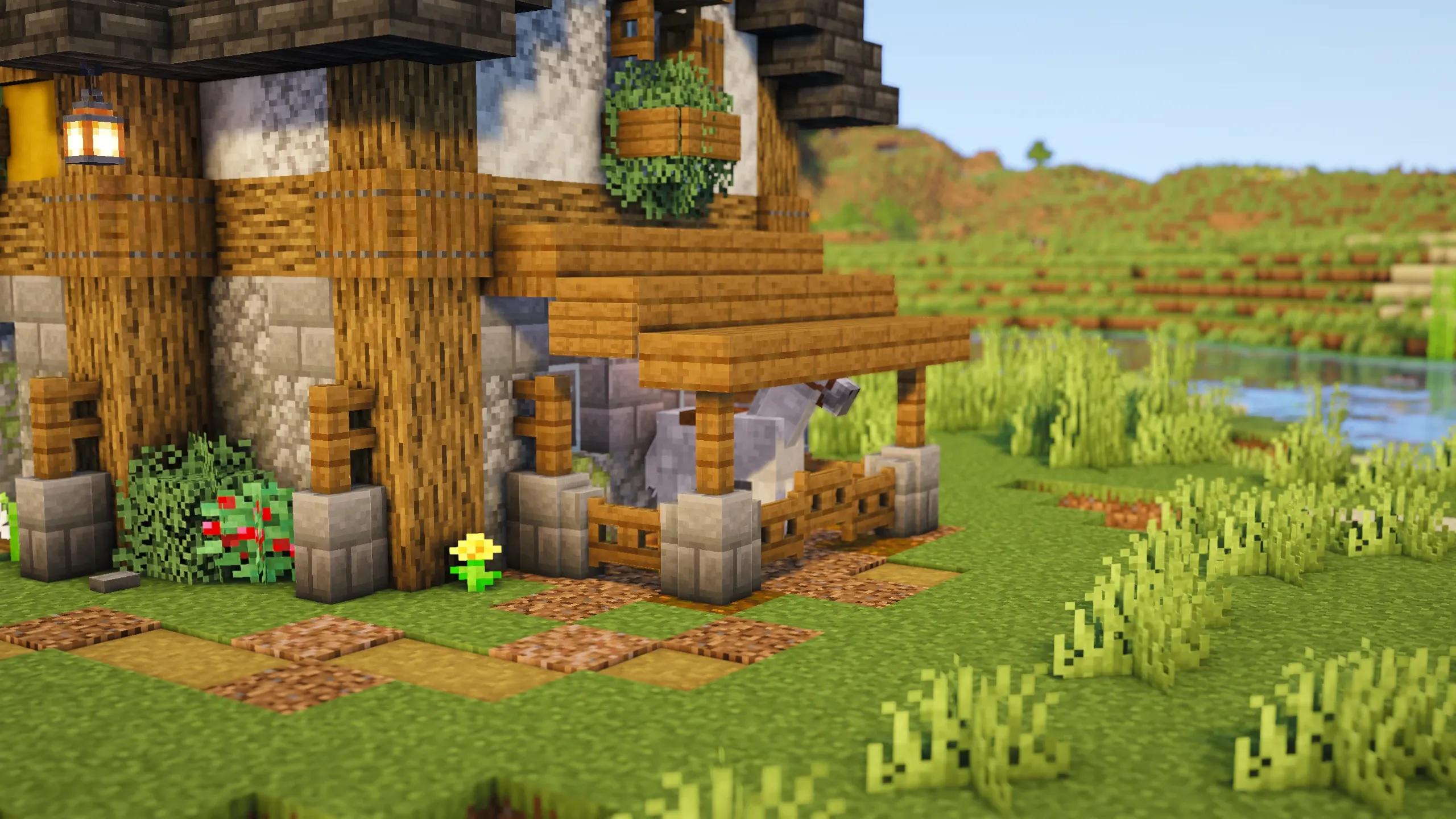 Terracotta Starter House, a Minecraft starter house and survival base, in-game photo 3