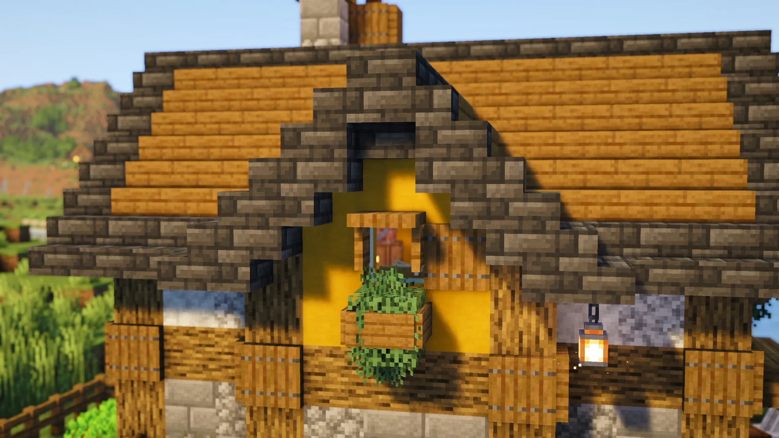 Terracotta Starter House, a Minecraft starter house and survival base, in-game photo 2