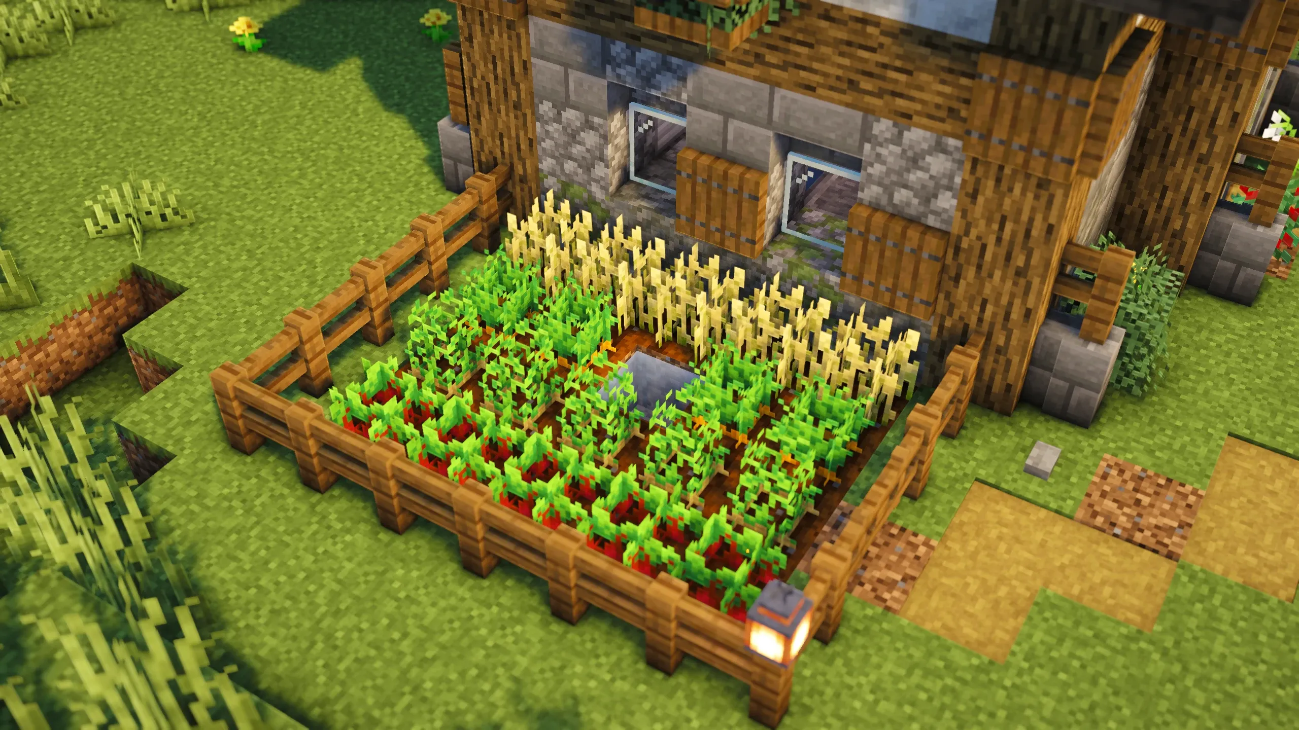 Terracotta Starter House, a Minecraft starter house and survival base, in-game photo 4
