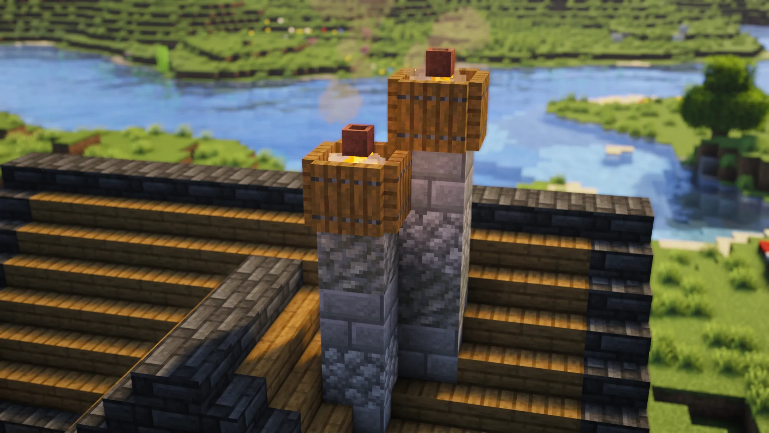 Terracotta Starter House, a Minecraft starter house and survival base, in-game photo 5