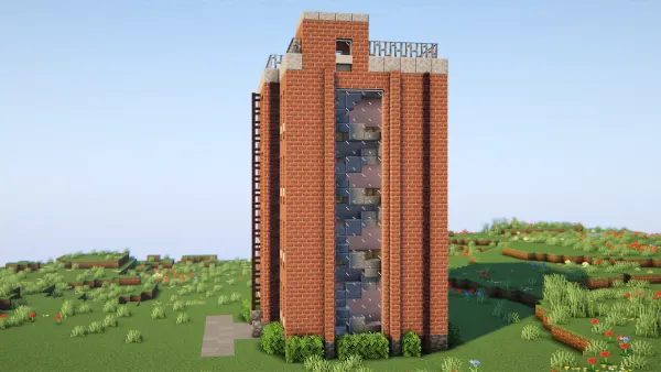 British Tower Block, a Minecraft house, in-game photo 2
