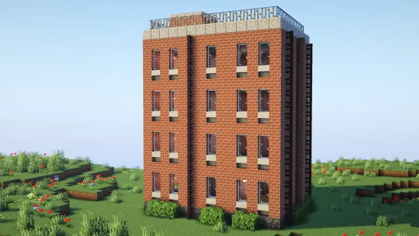 British Tower Block, a Minecraft house, in-game photo 3