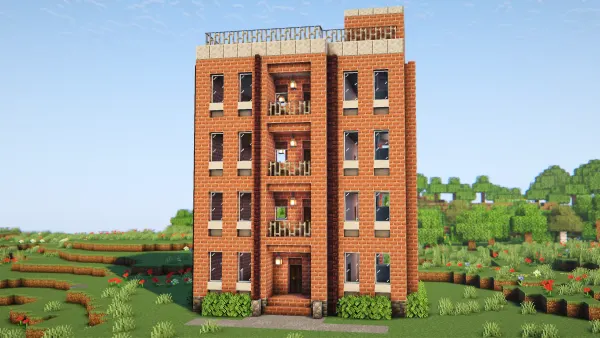 British Tower Block, a Minecraft house
