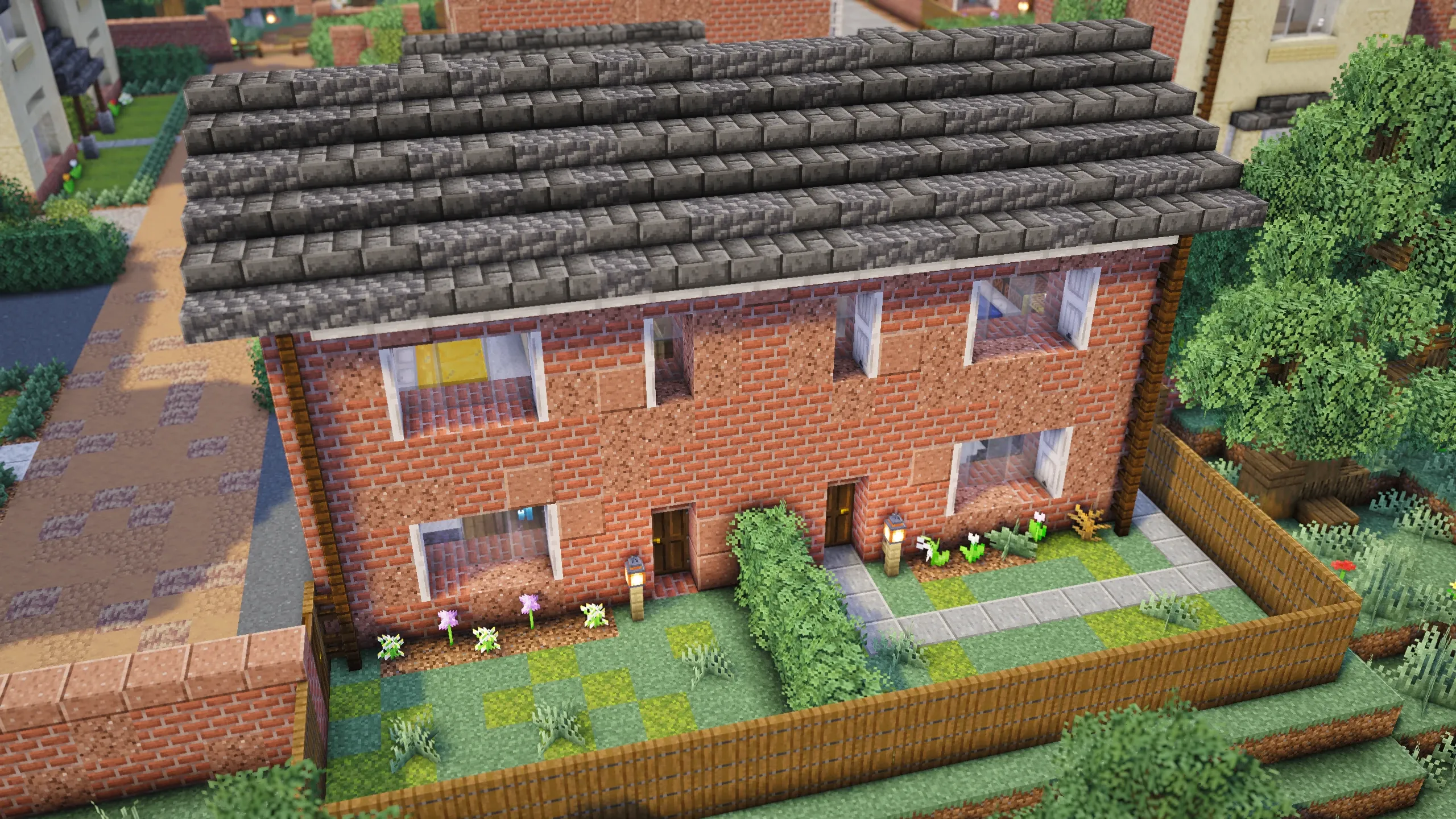 British Brick Semi-Detached, a Minecraft house, in-game photo 3