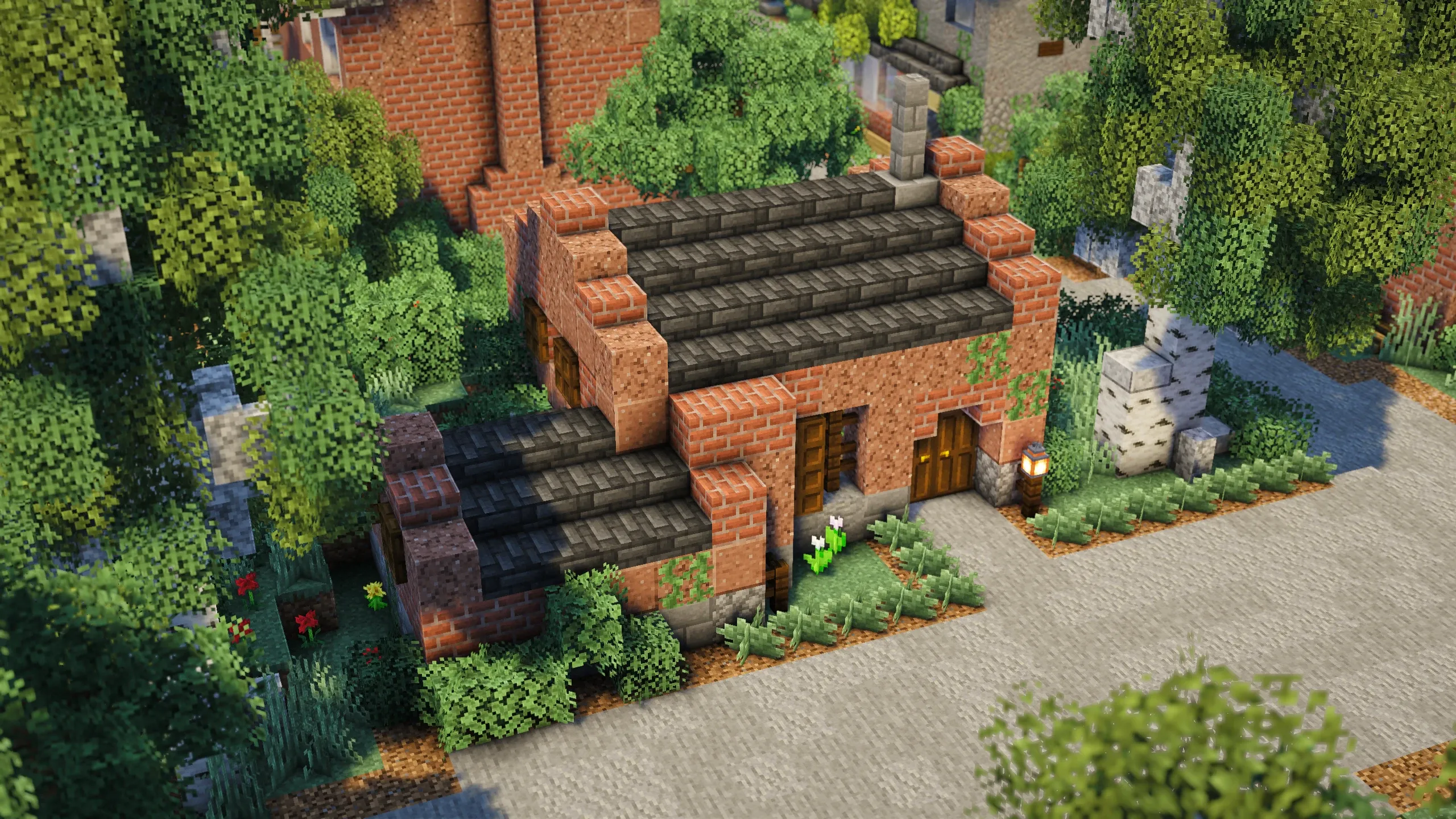Small Brick House, a Minecraft starter house and survival base, in-game photo 2