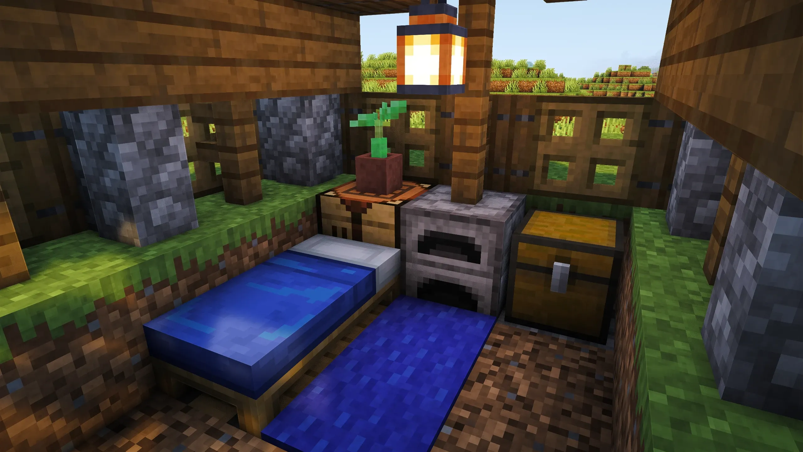 Spruce Shelter, a Minecraft starter build, in-game photo 3