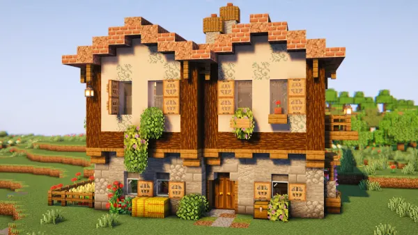 Turkish Inspired House, a Minecraft starter house and survival base