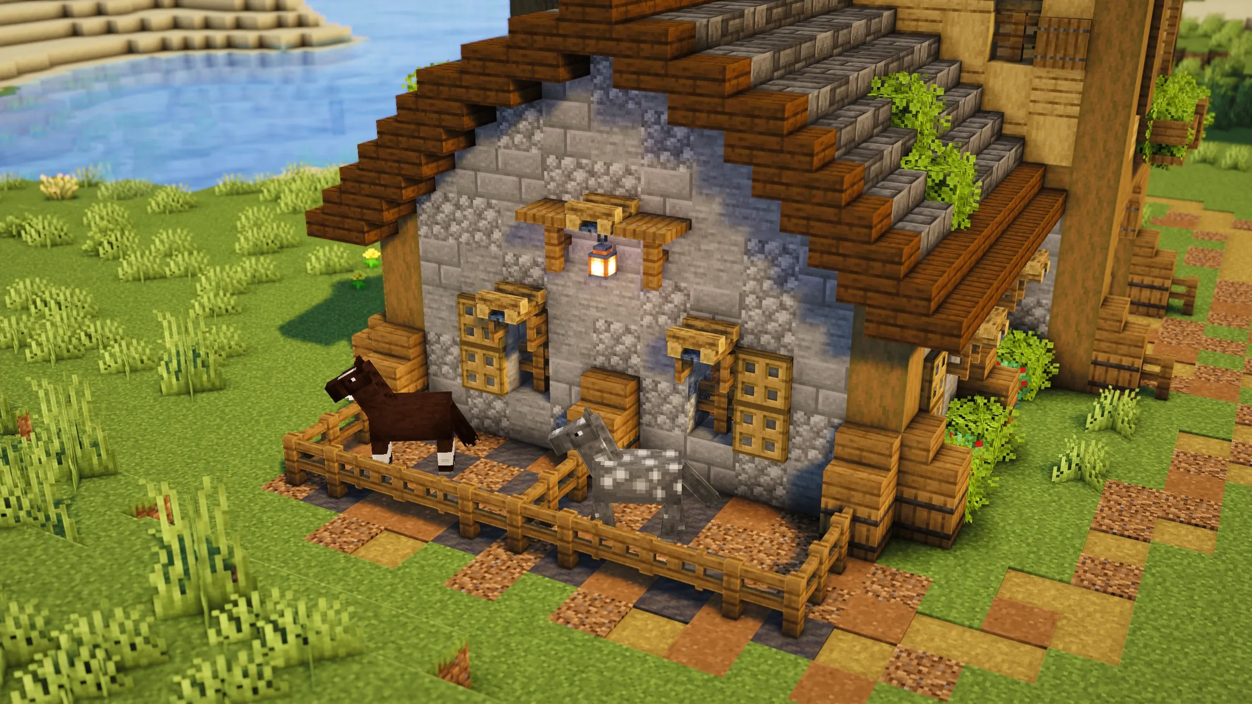Large Animal Barn, a Minecraft build, in-game photo 2