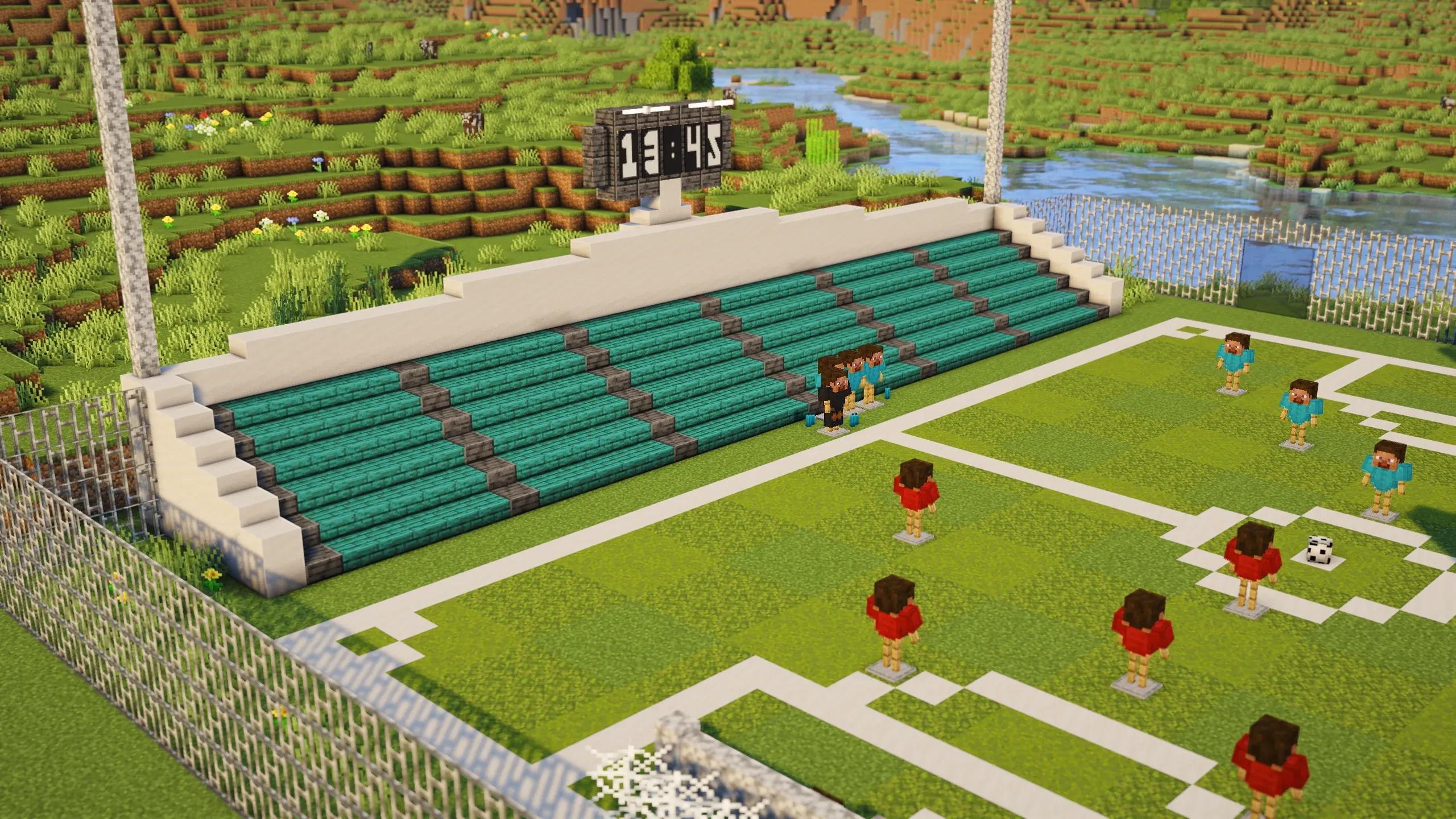 Town Football Ground, a Minecraft build, in-game photo 3