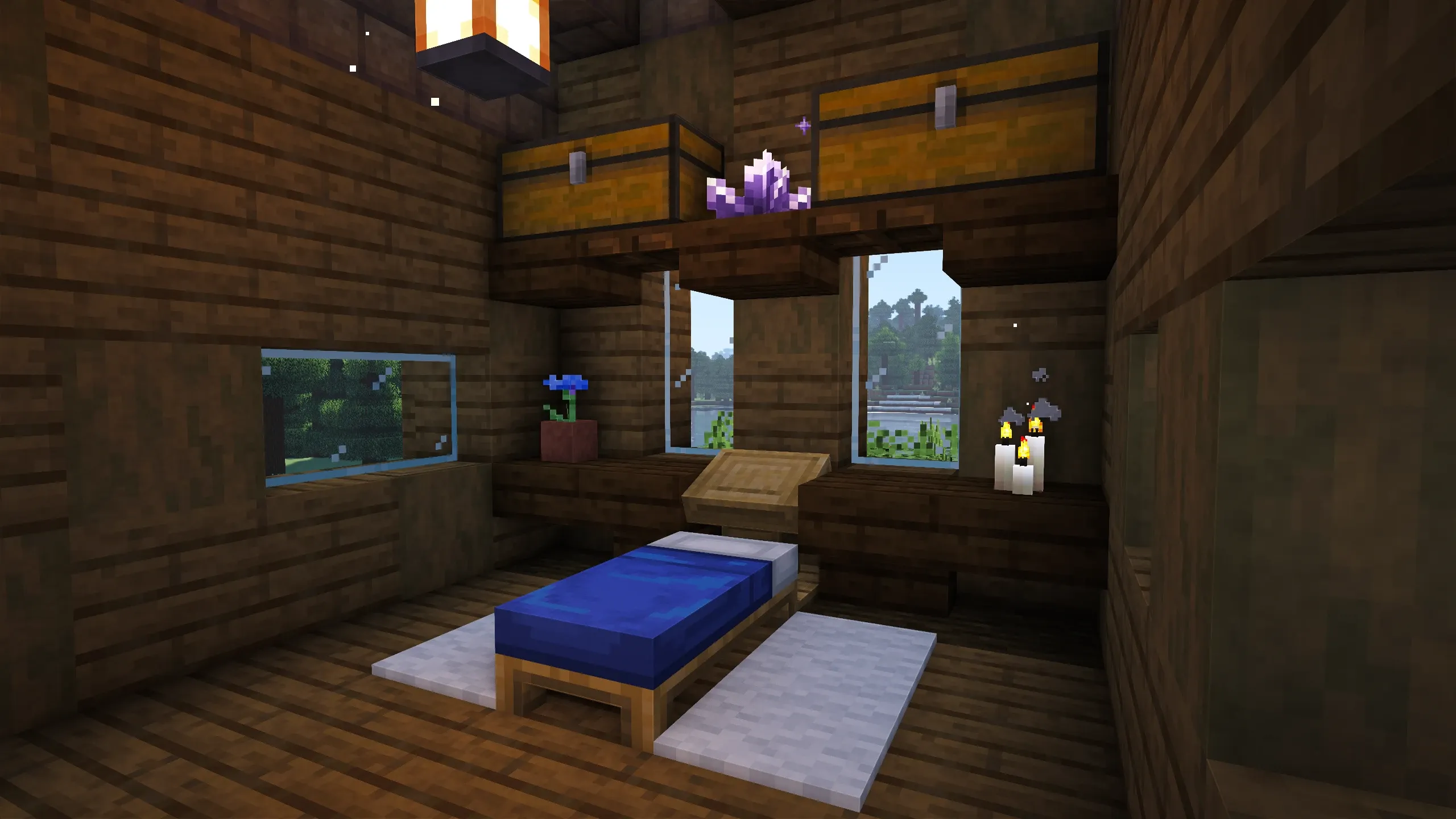 2 Player Spruce House, a Minecraft starter house and survival base, in-game photo 4