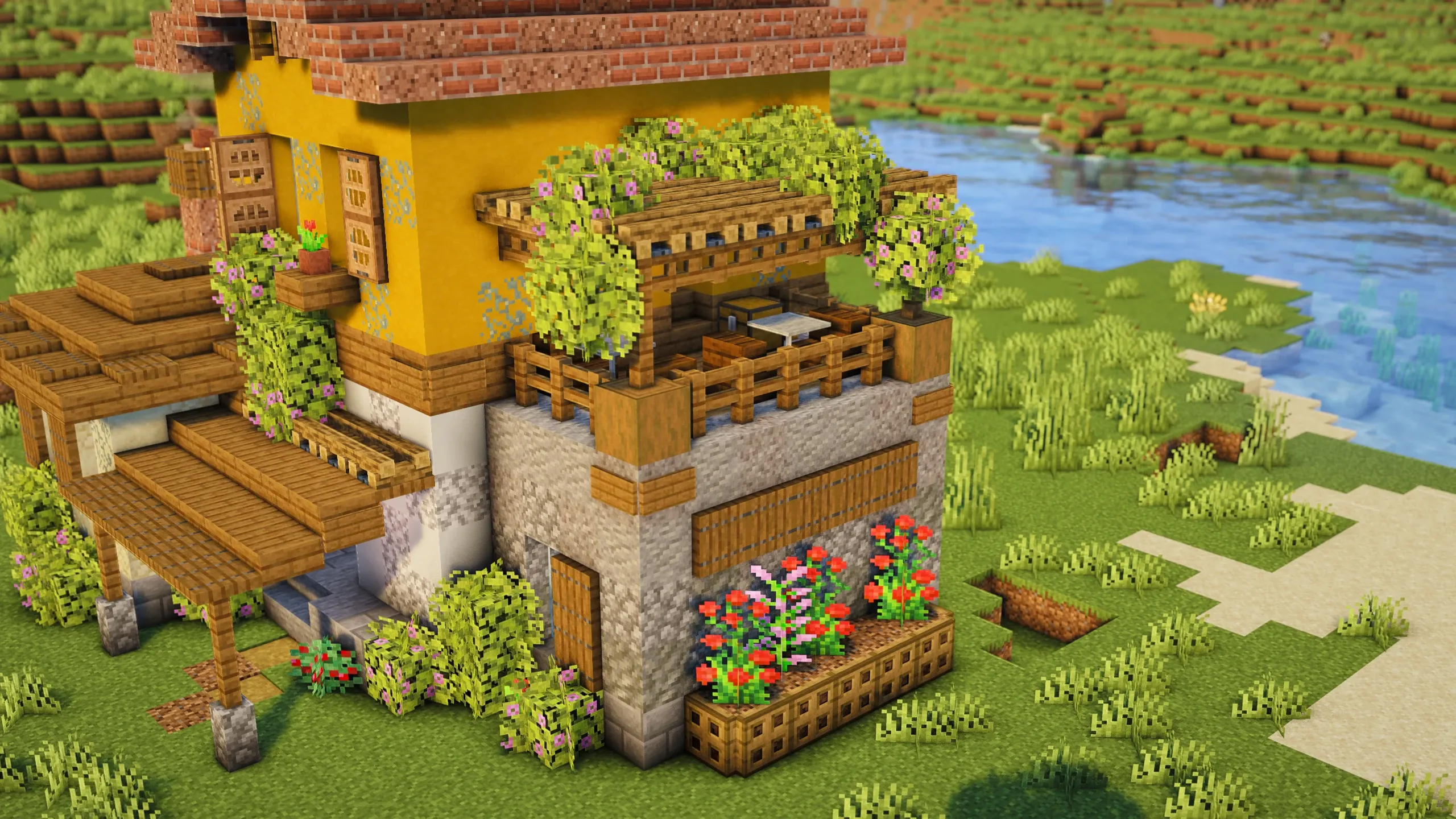 Spanish House, a Minecraft starter house and survival base, in-game photo 2