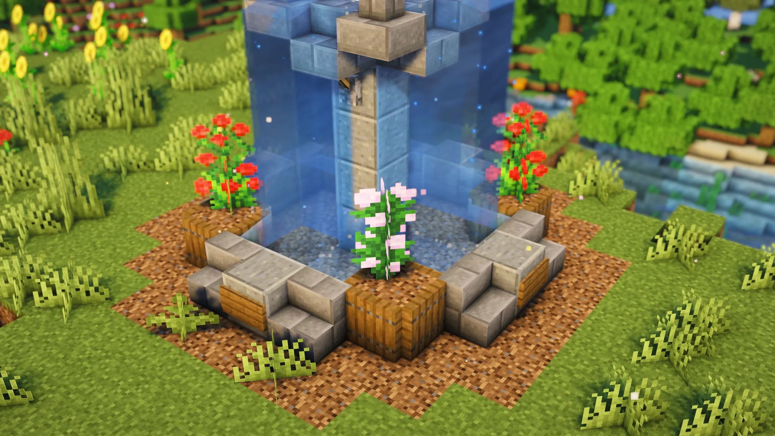 Fountain #1, a Minecraft build, in-game photo 3