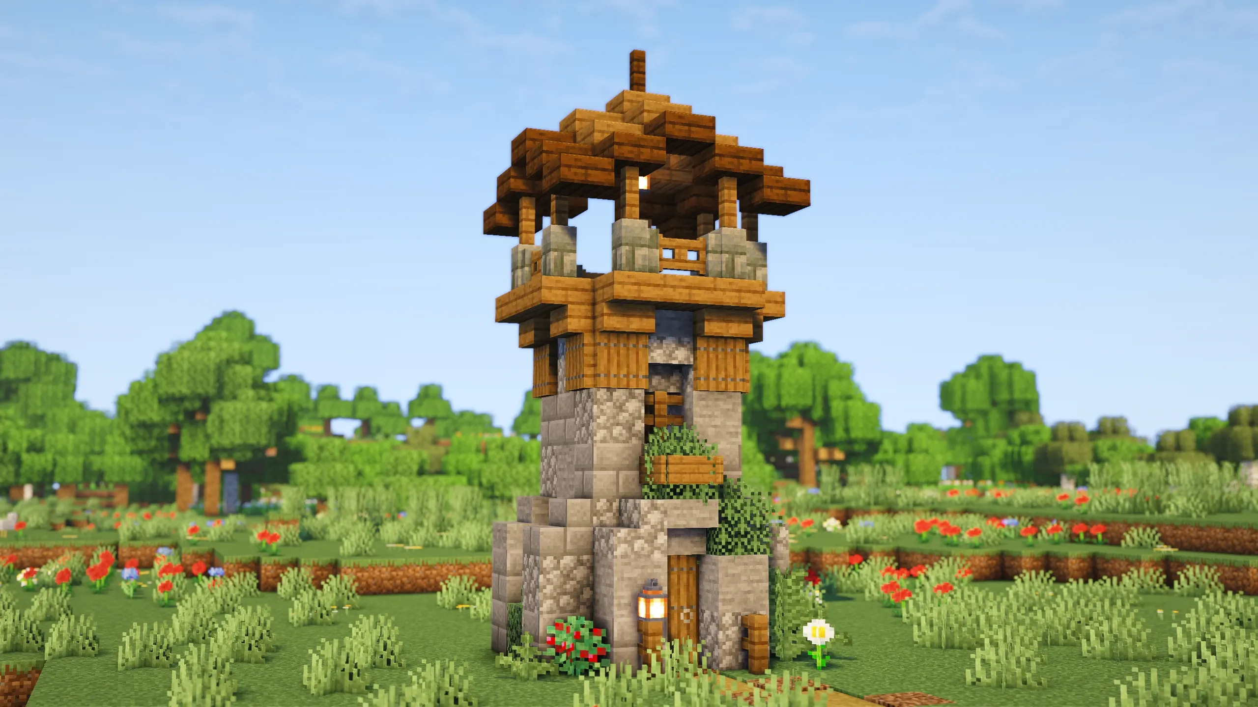 Outpost Tower #1, a Minecraft starter castle, in-game photo 2