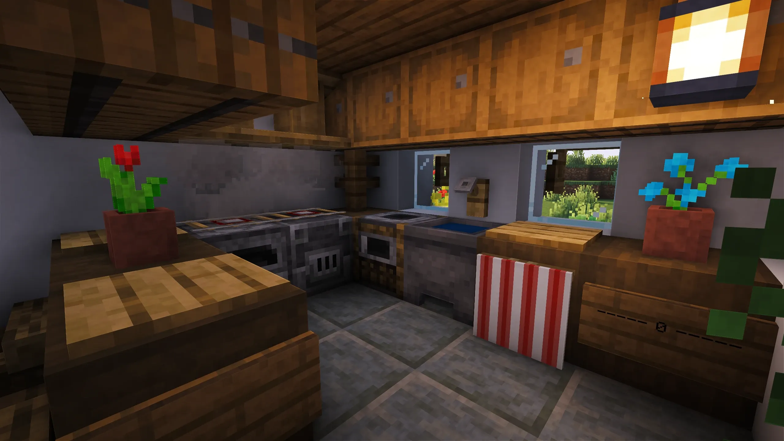 Austrian Inspired House, a Minecraft starter house and survival base, in-game photo 4