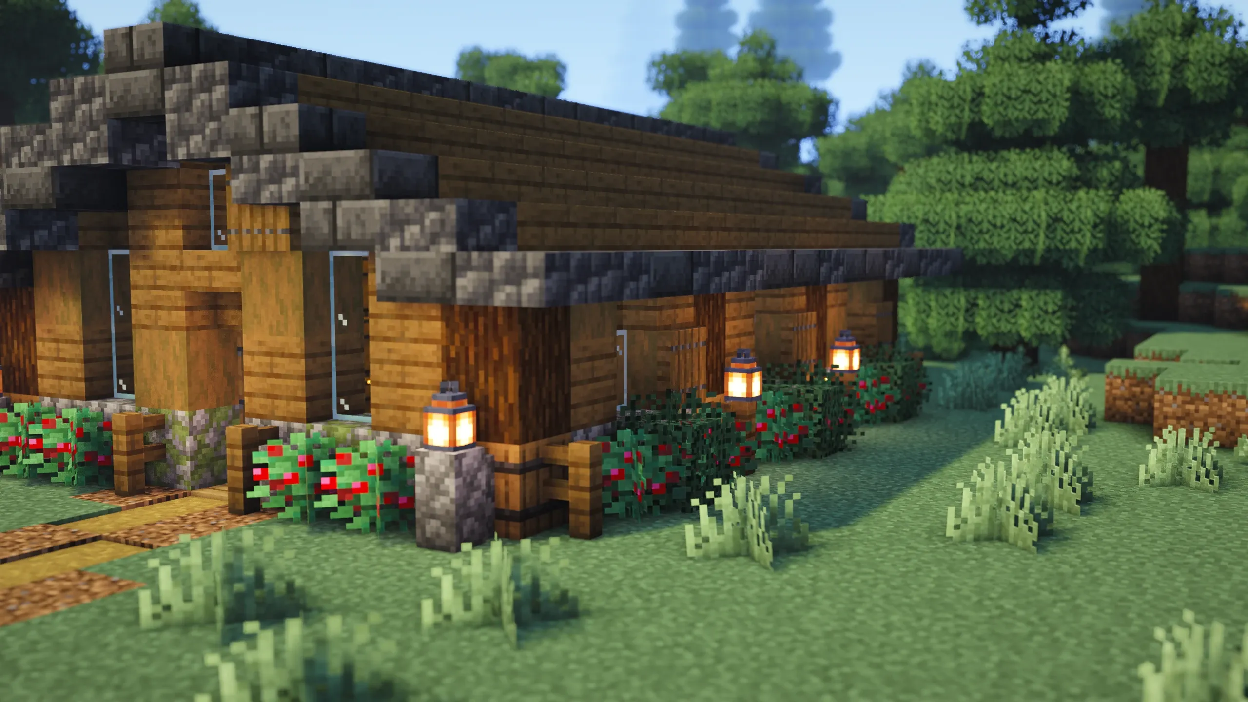 Log Storage House, a Minecraft starter house and survival base, in-game photo 2