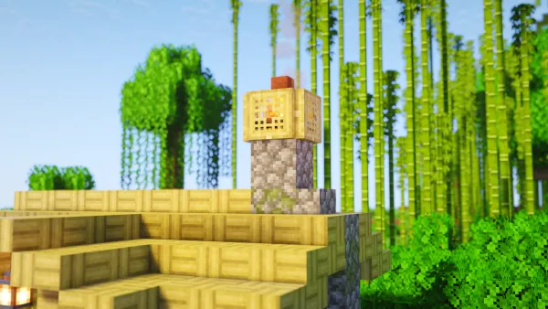 Bamboo Starter Hut, a Minecraft starter house and survival base, in-game photo 3