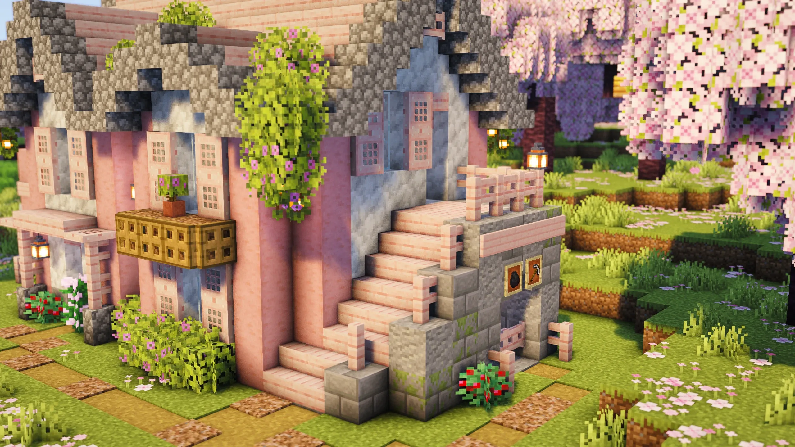 Cherry Blossom Manor, a Minecraft house, in-game photo 2