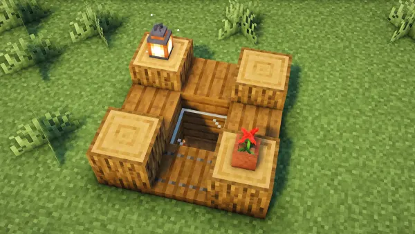 Underground Starter Base #2, a Minecraft starter base and survival base