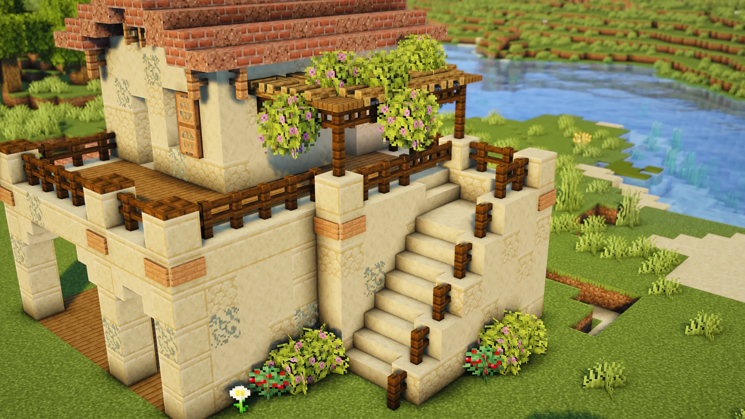 Mediterranean House, a Minecraft house, in-game photo 2