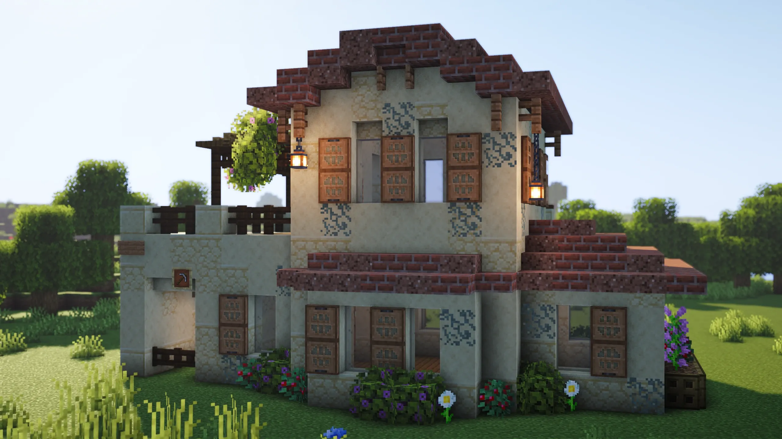 Mediterranean House, a Minecraft house, in-game photo 4
