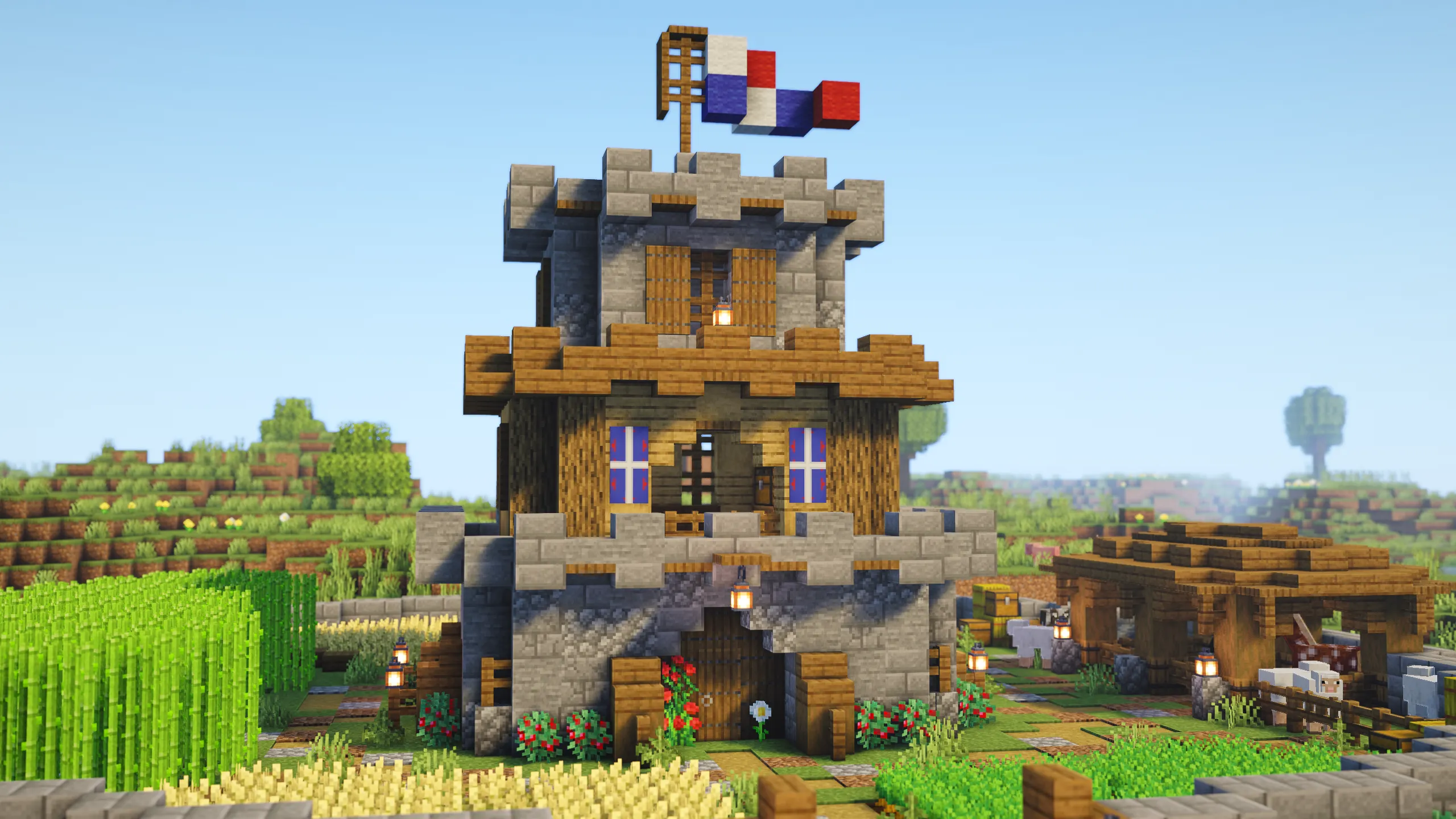 Circle Castle Base, a Minecraft castle, in-game photo 2