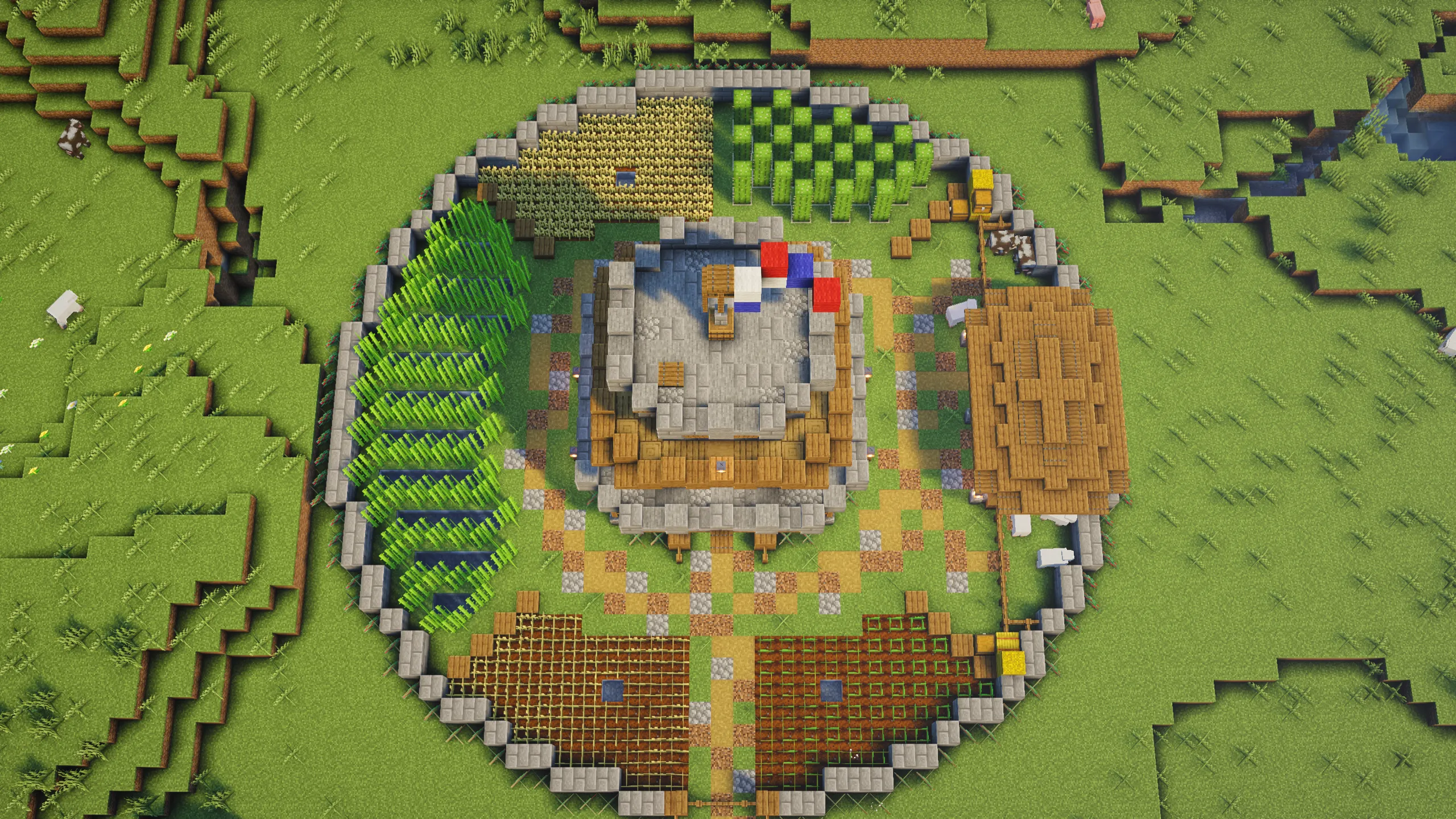 Circle Castle Base, a Minecraft castle, in-game photo 4