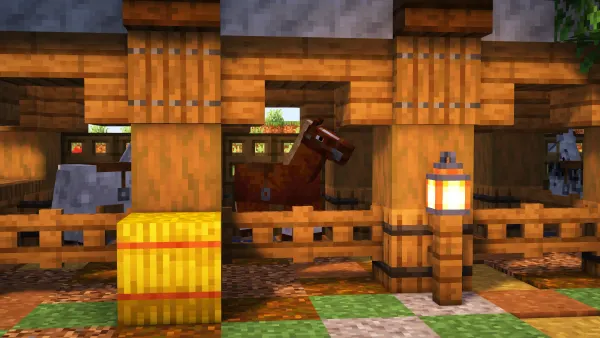 Red Roof Stable, a Minecraft starter build, in-game photo 2
