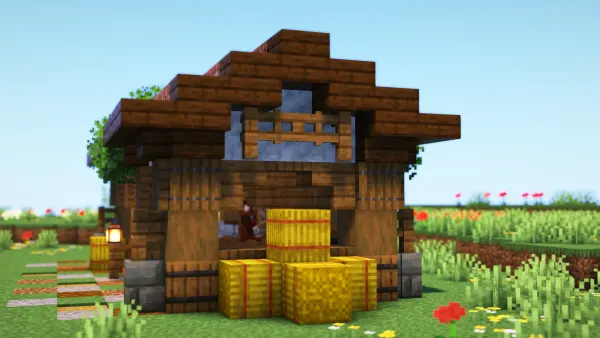 Red Roof Stable, a Minecraft starter build, in-game photo 5