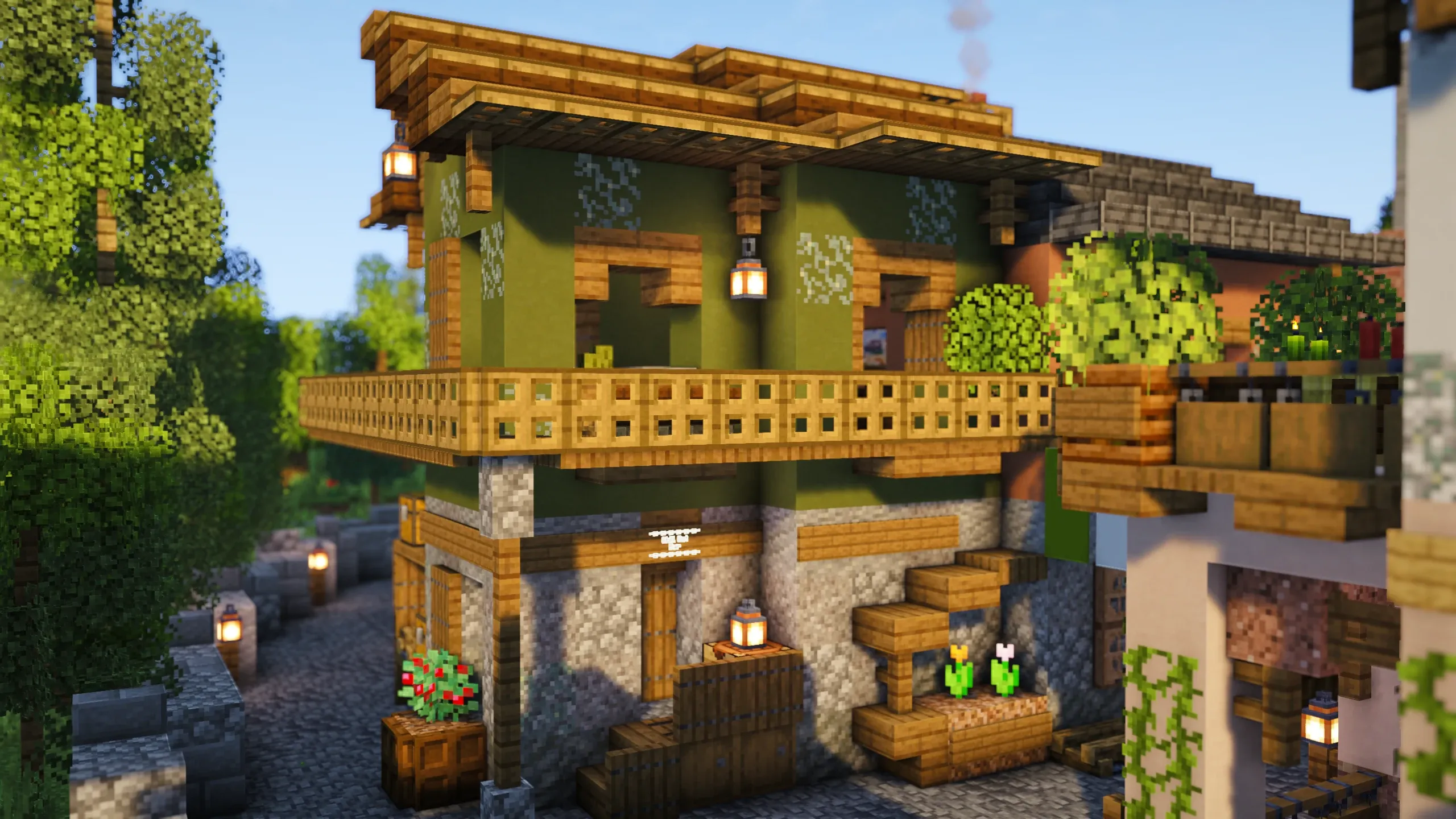 Italian Flower Store & Bar, a Minecraft house, in-game photo 4