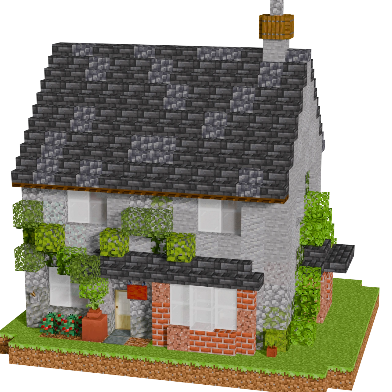 British Bakery, a finished Minecraft house