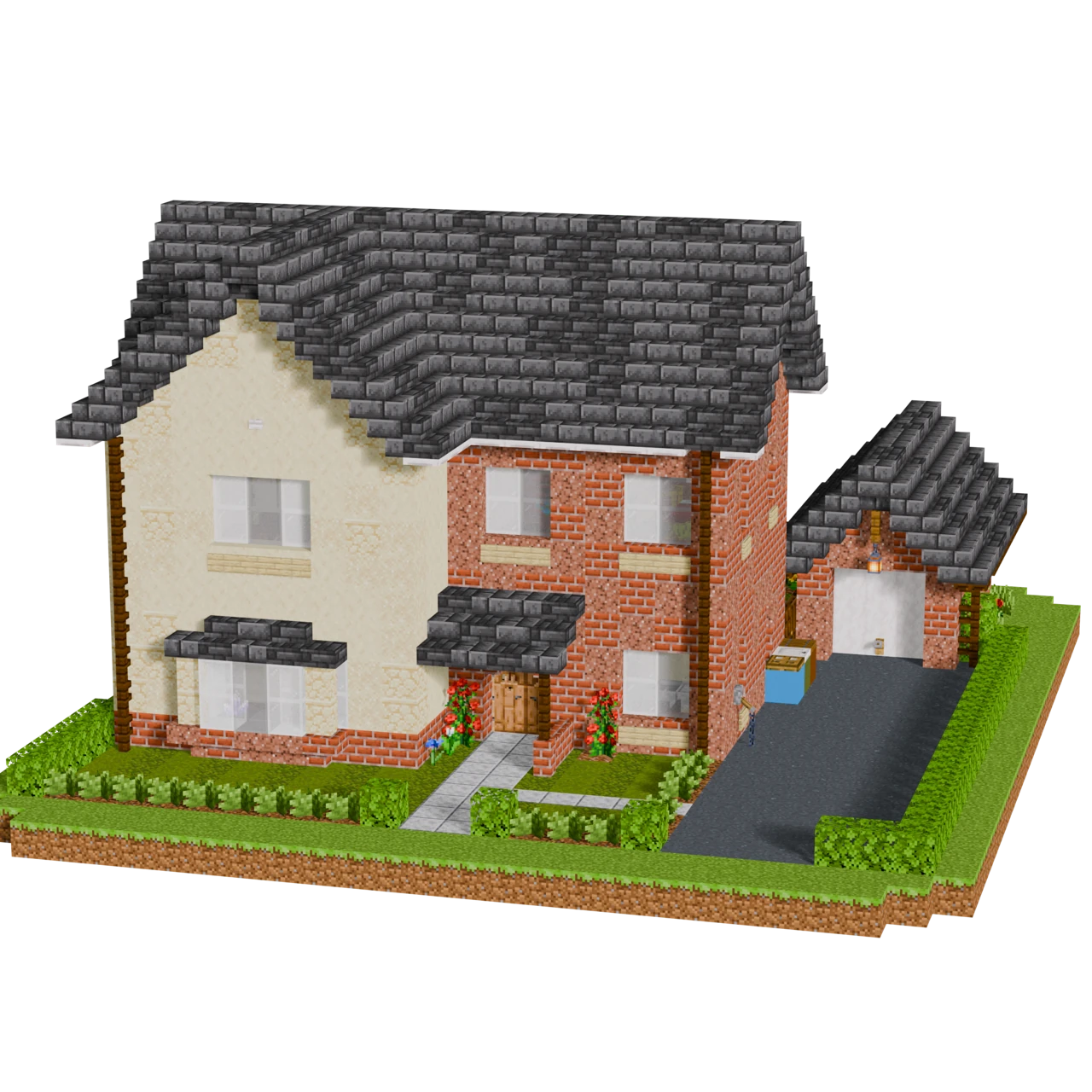 British Garage House, a finished Minecraft house