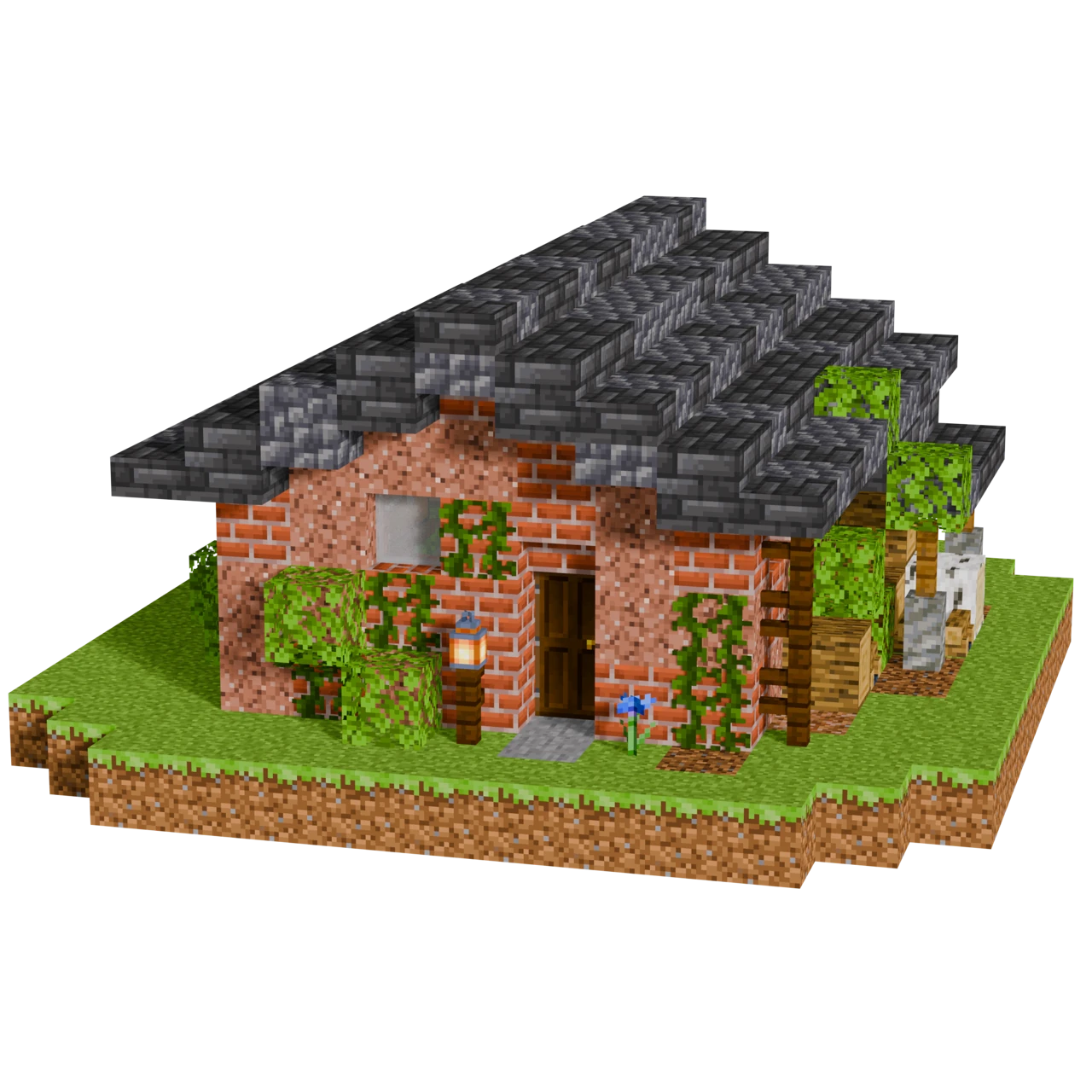 British Garden Shed, a finished Minecraft starter build