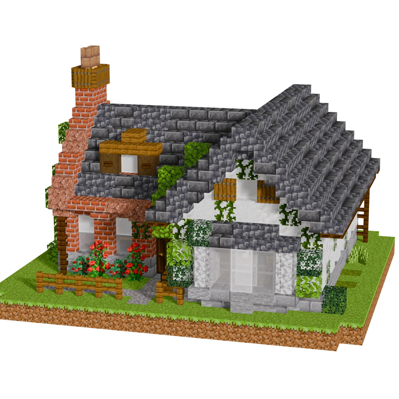 British Riverside Restaurant, a finished Minecraft house