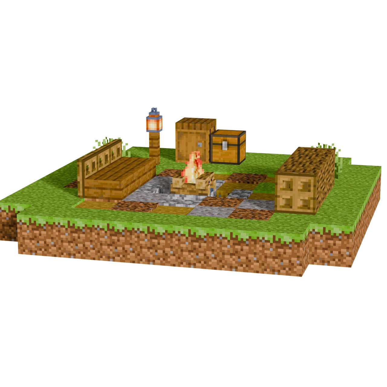Campfire, a finished Minecraft build