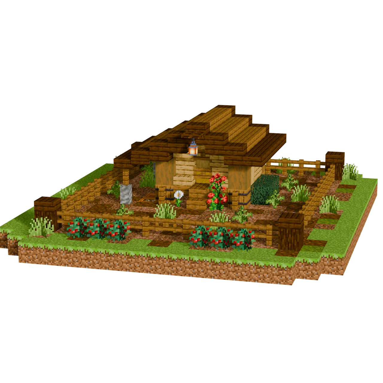 Chicken Coop #2, a finished Minecraft starter build