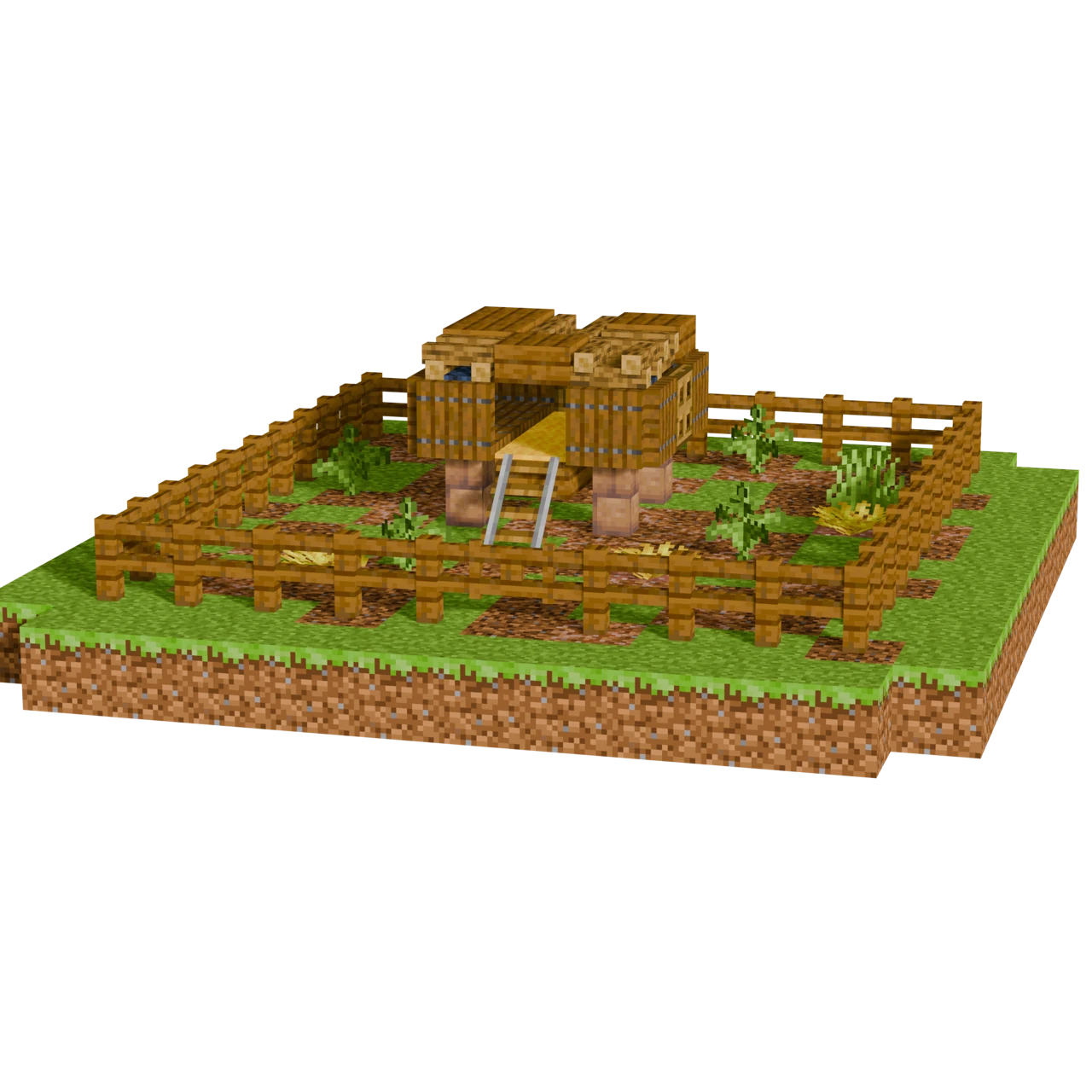Chicken Coop #3, a finished Minecraft starter build