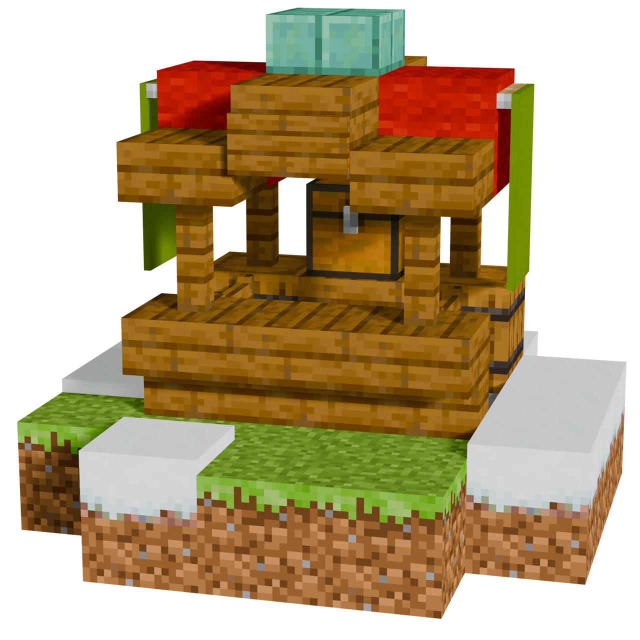 Festive Market Stall #1, a finished Minecraft build