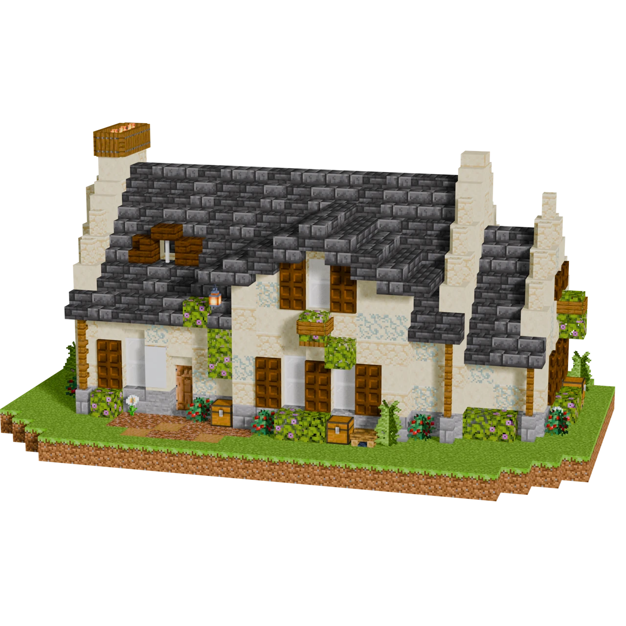 French Inspired House, a finished Minecraft house