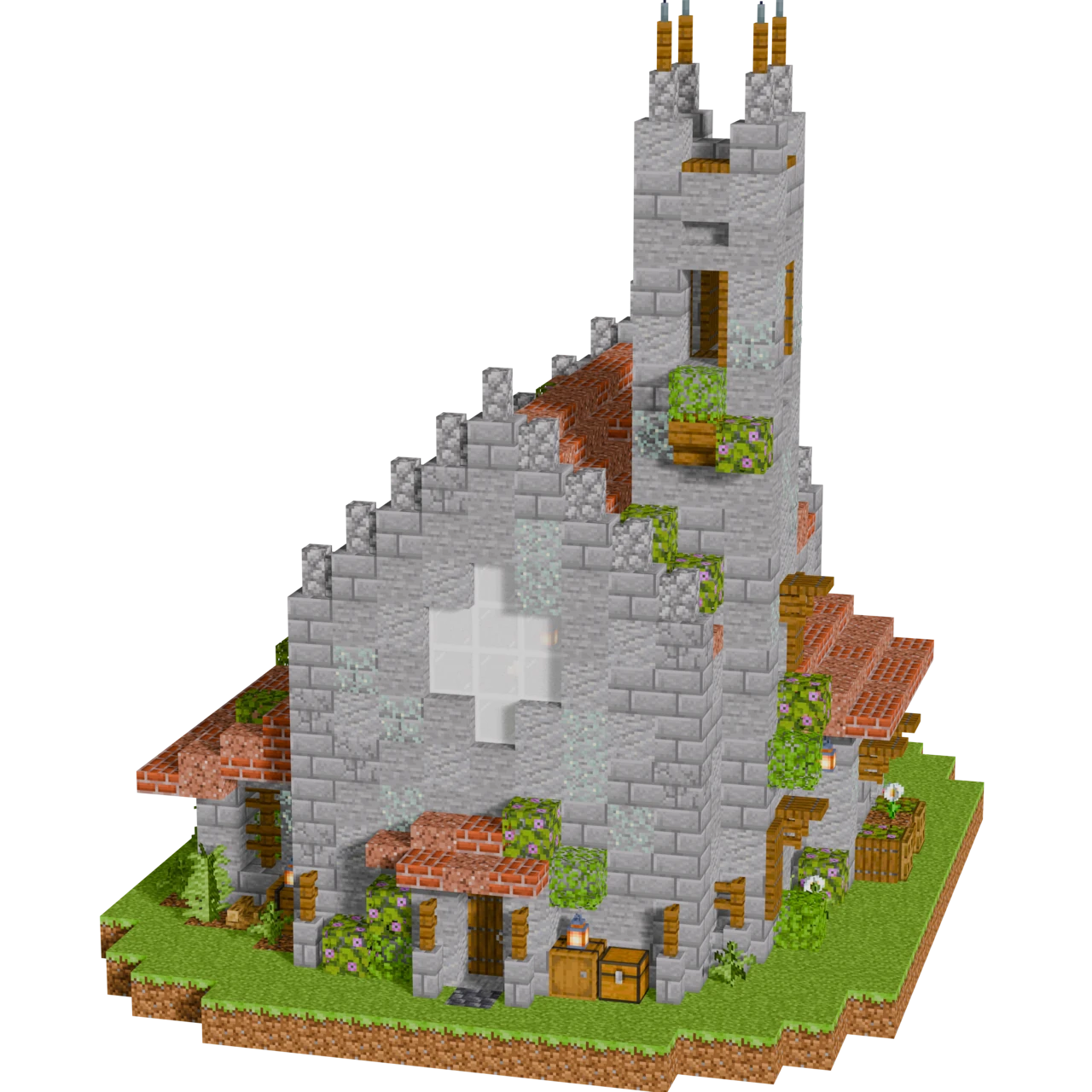 Italian Church, a finished Minecraft build