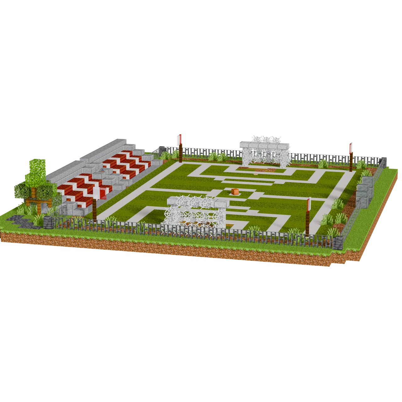 Italian Football Stadium, a finished Minecraft build